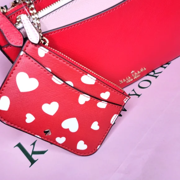 ♠️Kate Spade Staci Triple Crossbody Heart Pop NWT
